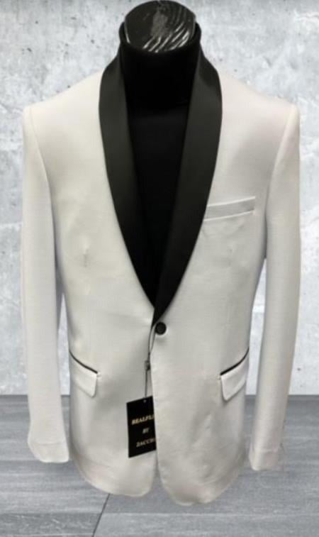 Mens Big and Tall Blazer - White Plus Size Tuxedo Jacket - Men's Tuxedo USA