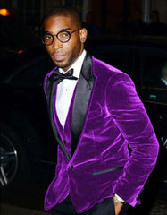 Mens Designer Velvet Tuxedo in Purple - Men's Tuxedo USA