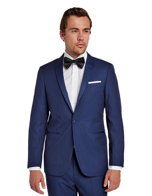 Mens One Button Peak Lapel Tuxedo in Midnight Blue - Men's Tuxedo USA