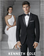 Mens Slim Fit Two Button Notch Tuxedo Black - Men's Tuxedo USA