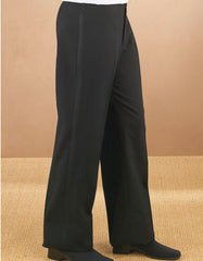 Mens Flat Front Modern Fit Tuxedo Pant in Black - Men's Tuxedo USA