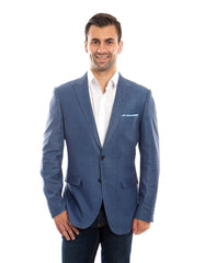 Blue Peak Linen Blazer - Men's Tuxedo USA