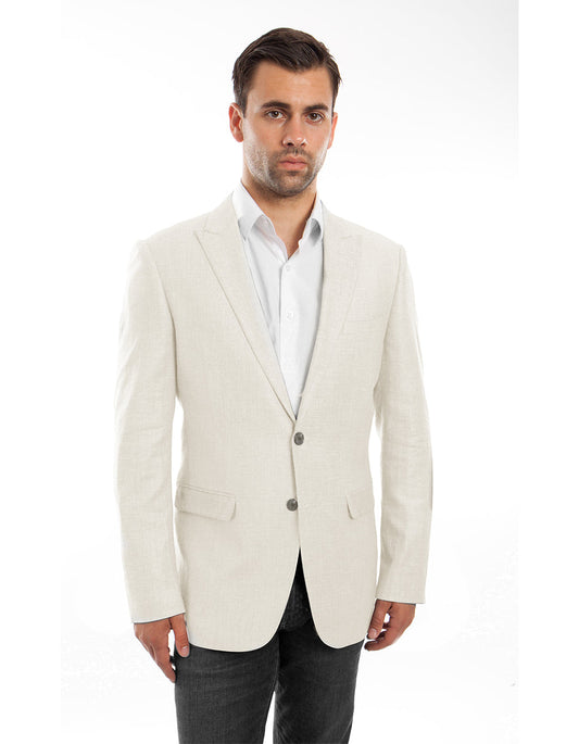 Mens Sand Peak Linen Blazer - Men's Tuxedo USA