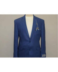 Linen Suit - Mens Summer Suits Indigo ~ cobalt blue ~ Teal New blue Color - Beach Wedding - Men's Tuxedo USA