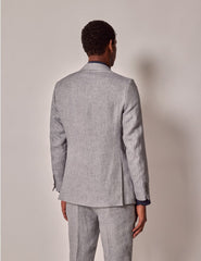 Mens Linen Suit For Beach Wedding - Summer Suit in Light Grey - Men's Tuxedo USA