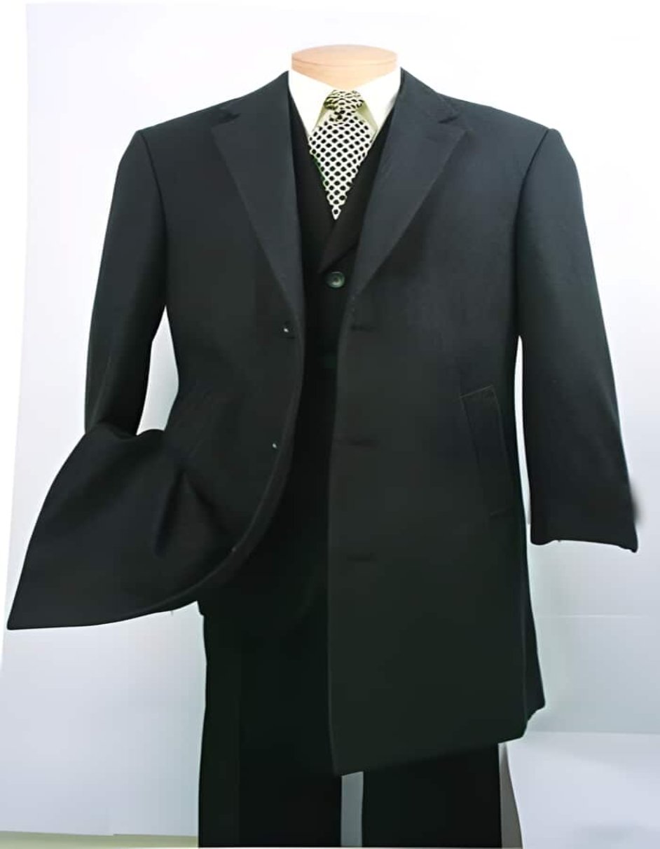 Dark Charcoal Masculine color Ankle length Fully Lined Overcoat Blend men's Car Coat - Mid length Wool Coat - Men's Tuxedo USA