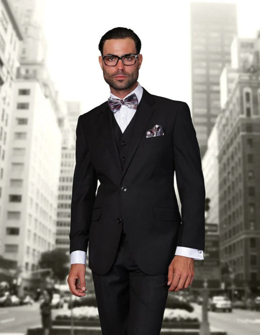 Statement Suit - Statement Italy Suit - Wool Suit- Statement Men's 100% Wool 3 Piece Suit - Tailored Fit - Men's Tuxedo USA