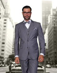 Statement Suit - Statement Italy Suit - Wool Suit- Statement Men's 100% Wool 3 Piece Suit - Tailored Fit - Men's Tuxedo USA