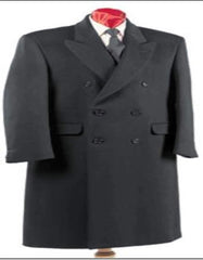 Authentic Fully Lined Double Breasted men's Wool Blend Dress Coat - Men's Tuxedo USA